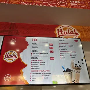 Boba Menu