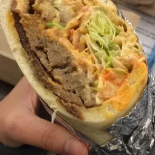 Half of my lamb gyro