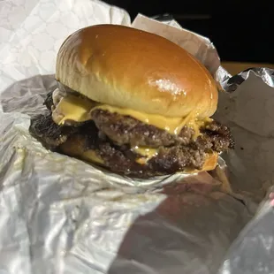 Double smash burger