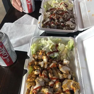 Lamb/rice and Chicken/rice