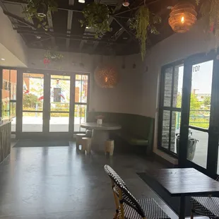 Inside seating area