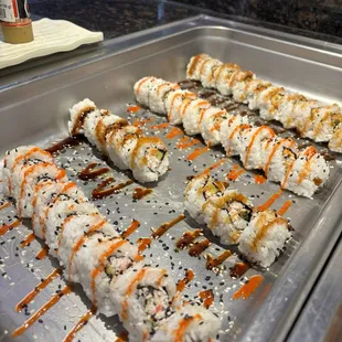 sushi, sashimi, sushi and sashimi, food