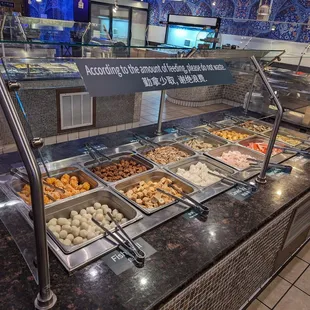 Fixings buffet for hotpot