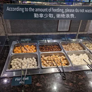 Fixings buffet for hotpot