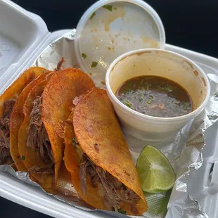 If you find a birria taco it have to be authentic mexican food , really delicious