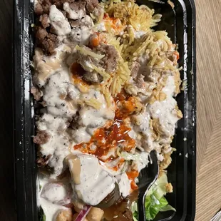 Combo chicken and lamb   Combination Plate