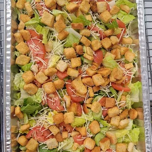 Half pan, Cesar Salad! made daily and fresh.