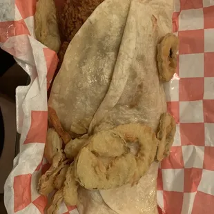 The Pita/Tortilla and Fried Pickles