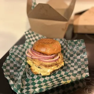 Bun Kabob Burger with Soda