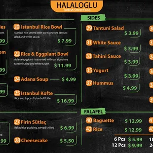 Istanbul Burger and fries, Soup, Falafel, Kofte Beef