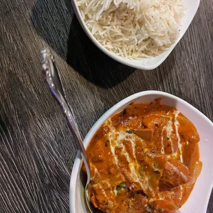 Chicken tikka. Look at the drizzle of cream. That&apos;s love!
