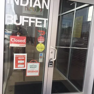 the door to the indian buffet