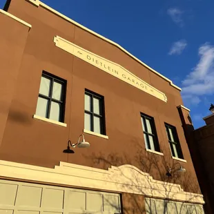 the front of the building