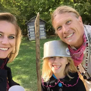 Johnny Appleseed sharing his accessories