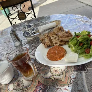 a plate of food on a table
