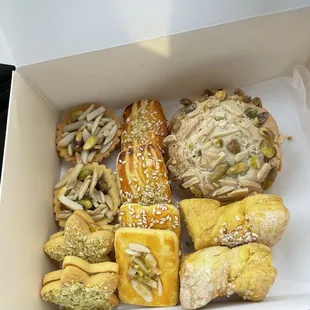 My assorted cookie variety, except the large ones on top right, the rest were great.