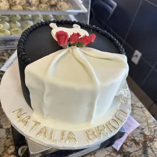 Custom made bridal shower cake.