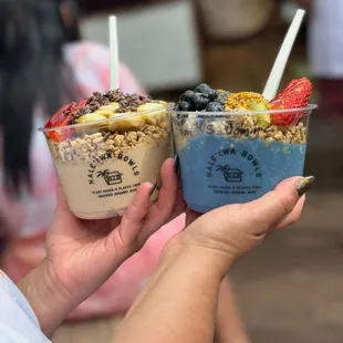 (Left) Paniolo bowl (Right) Blue Majik bowl