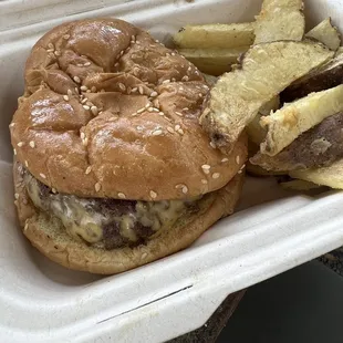#1 burger and fries