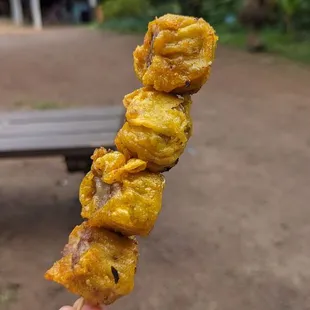 Fried pork shumai from one of the stands