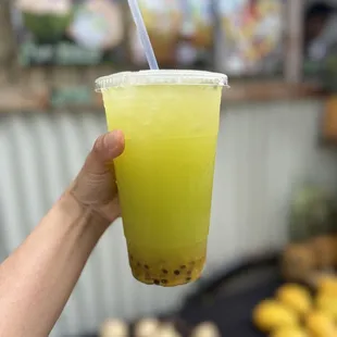 Sugarcane passionfruit juice