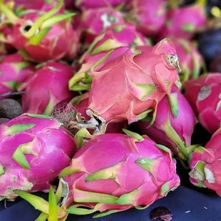 a pile of dragon fruit