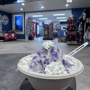 Green tea matcha bowl with ube condensed milk