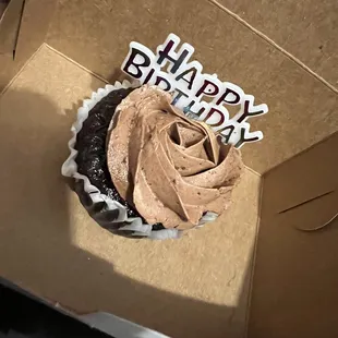 Chocolate ganache cupcake