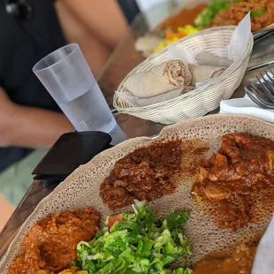 Platters and injera