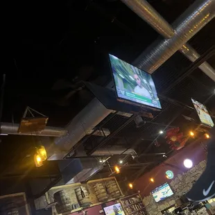 a television in the ceiling