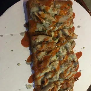 Bleu Cheese Buffalo Chicken Flatbread