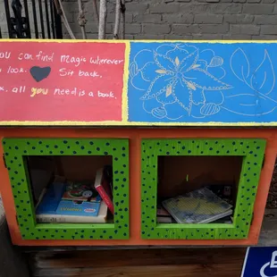 tiny library at Haley House Bakery Café 2/2020
