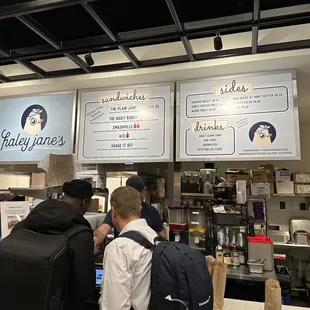 a man and a woman in a restaurant