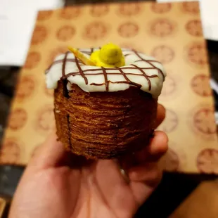 Pistachio filled mini cronut