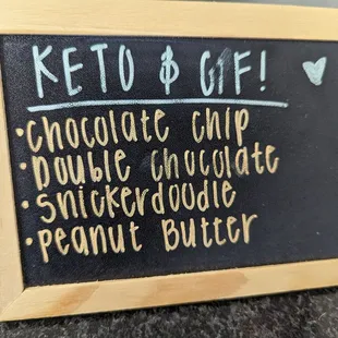 Keto &amp; Gluten Free options available