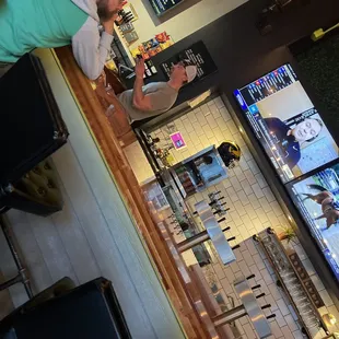 a man at a bar