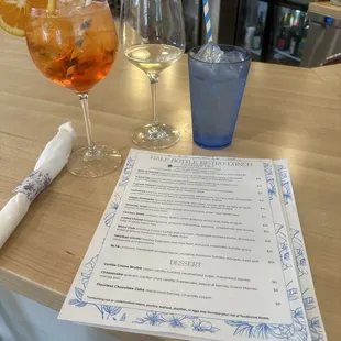 Sipping an Aperol spritz as I decide on lunch