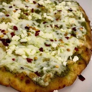 Three Cheese Pesto Flatbread
