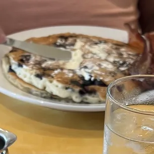 Blueberry pancakes- they&apos;re huge!