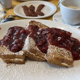 Cherry cheesecake stuffed French toast