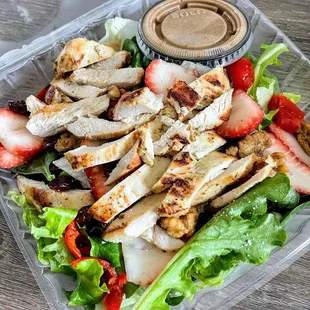 Caramelized Walnut, Goat Cheese &amp; Arugula Salad with Balsamic Dressing.