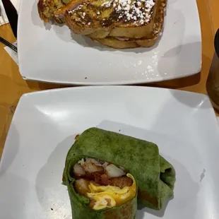 Monte Cristo and Breakfast Burrito