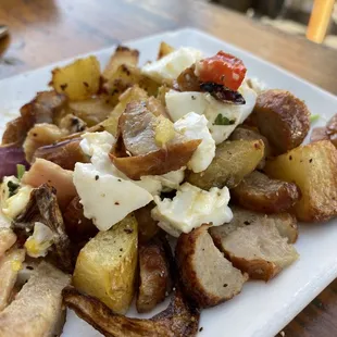 Breakfast hash- the sausage is excellent. Potatoes are cooked just right. Expensive though....