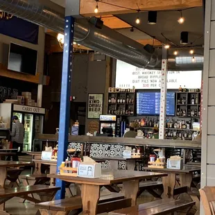 Bar area around back