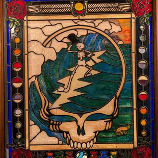 a stained glass window