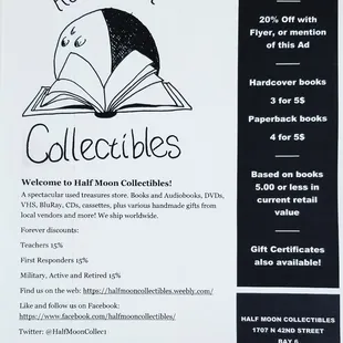 New Blog post for the Shoppe!

https://halfmooncollectibles.weebly.com