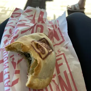 Spinach and cheese empanada- yum!