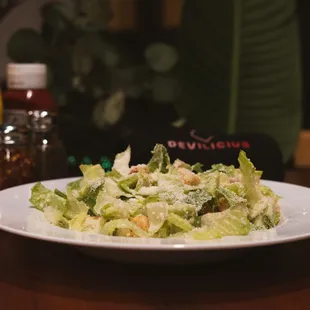 Caesar Salad, Romaine lettuce, Croutons and Parmesan cheese