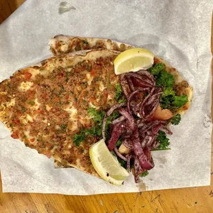 Turkish Lahmacun (pizza)