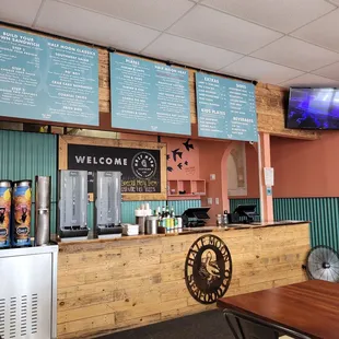 the inside of the restaurant